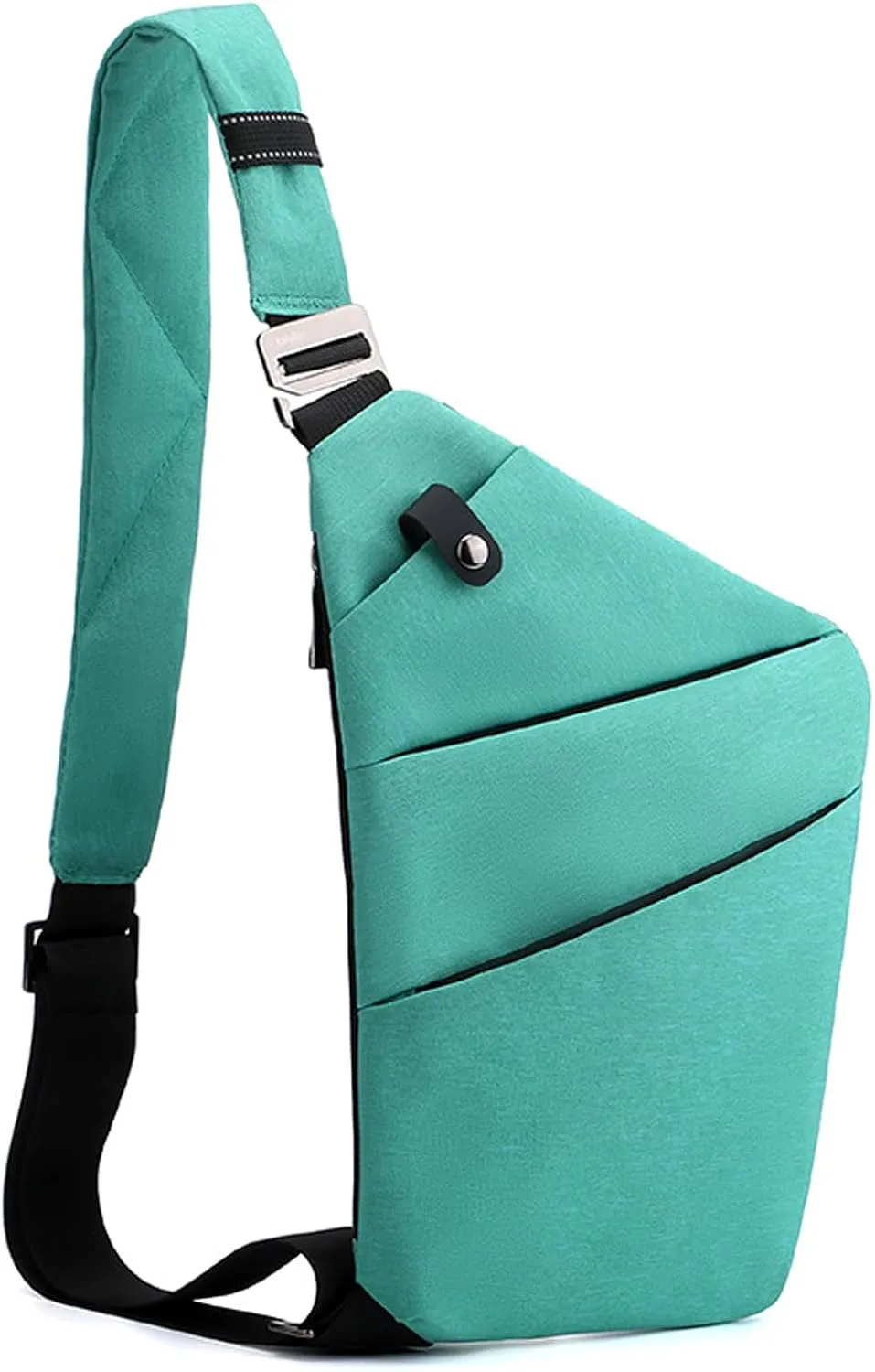 Sling Crossbody Bags Anti-thief Slim Personal Flex Bag Safe Purse Bags for Women Men Waterproof (Green, Left)