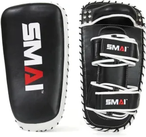 SMAI Essentials Muay Thai Pads (Pair) - Leather Kickboxing, MMA, Karate and Martial Arts Strike Shield, Punch and Kick Protection Training Gear - Made for Men, Women and Youth
