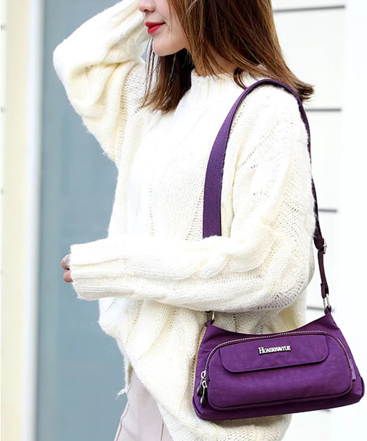 Small Crossbody Bags for Women Shoulder Purses Waterproof Nylon Travel Casual Daypack