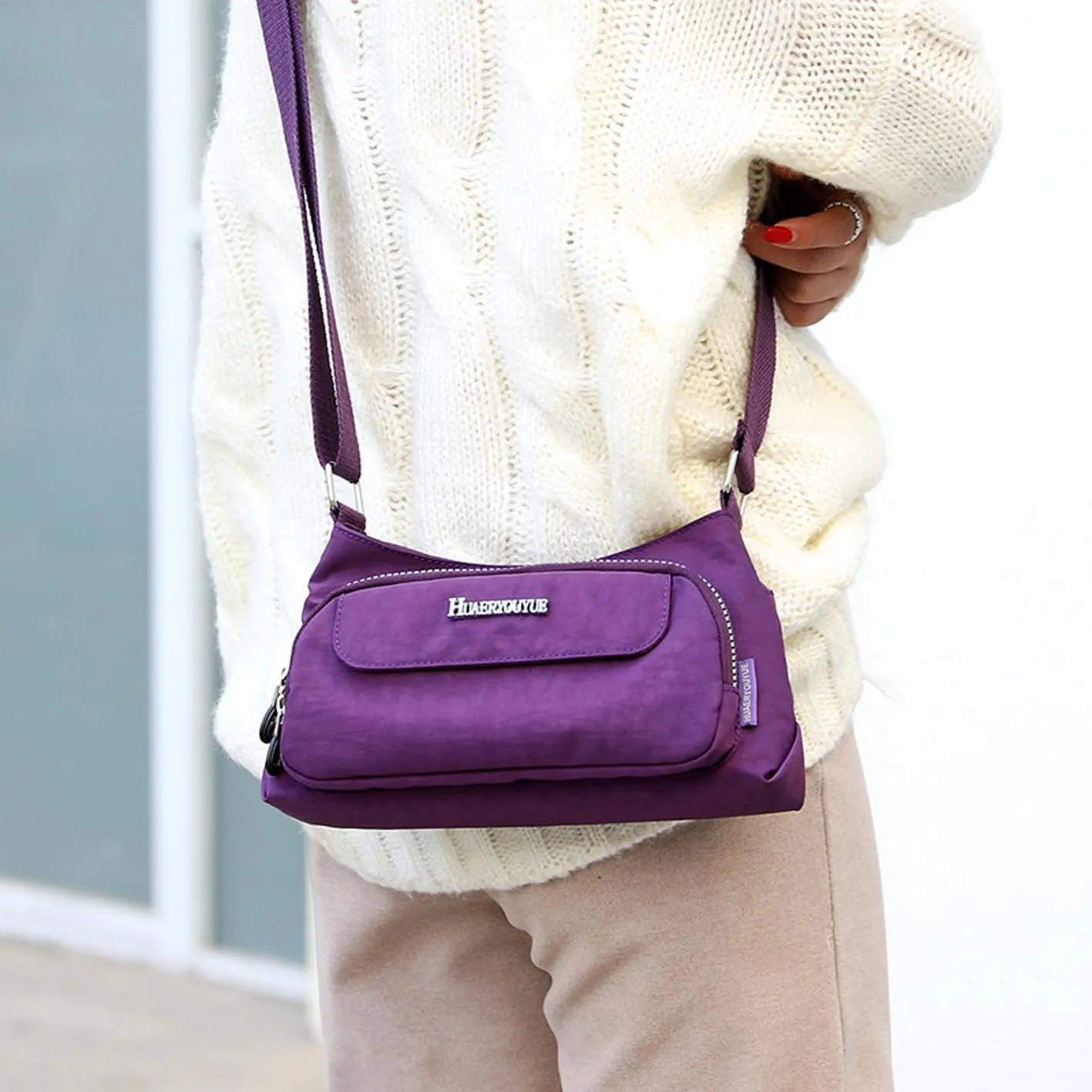 Small Crossbody Bags for Women Shoulder Purses Waterproof Nylon Travel Casual Daypack