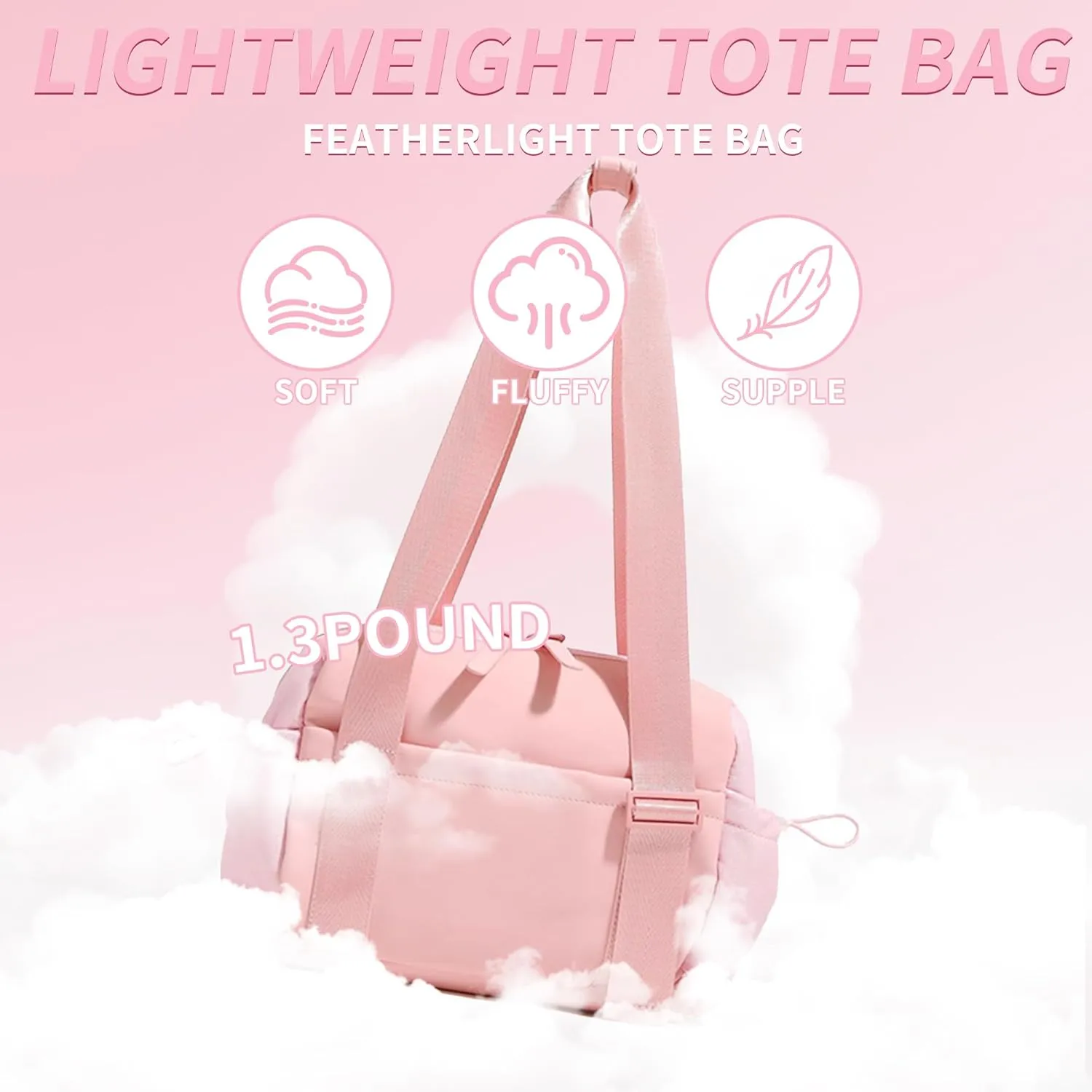 Small Gym Bag for Women Mini Duffle Bag with Wet Compartment Carry on Duffel Bags Weekender Tote Bags for Workout Dance Sport Fitness (Pink)