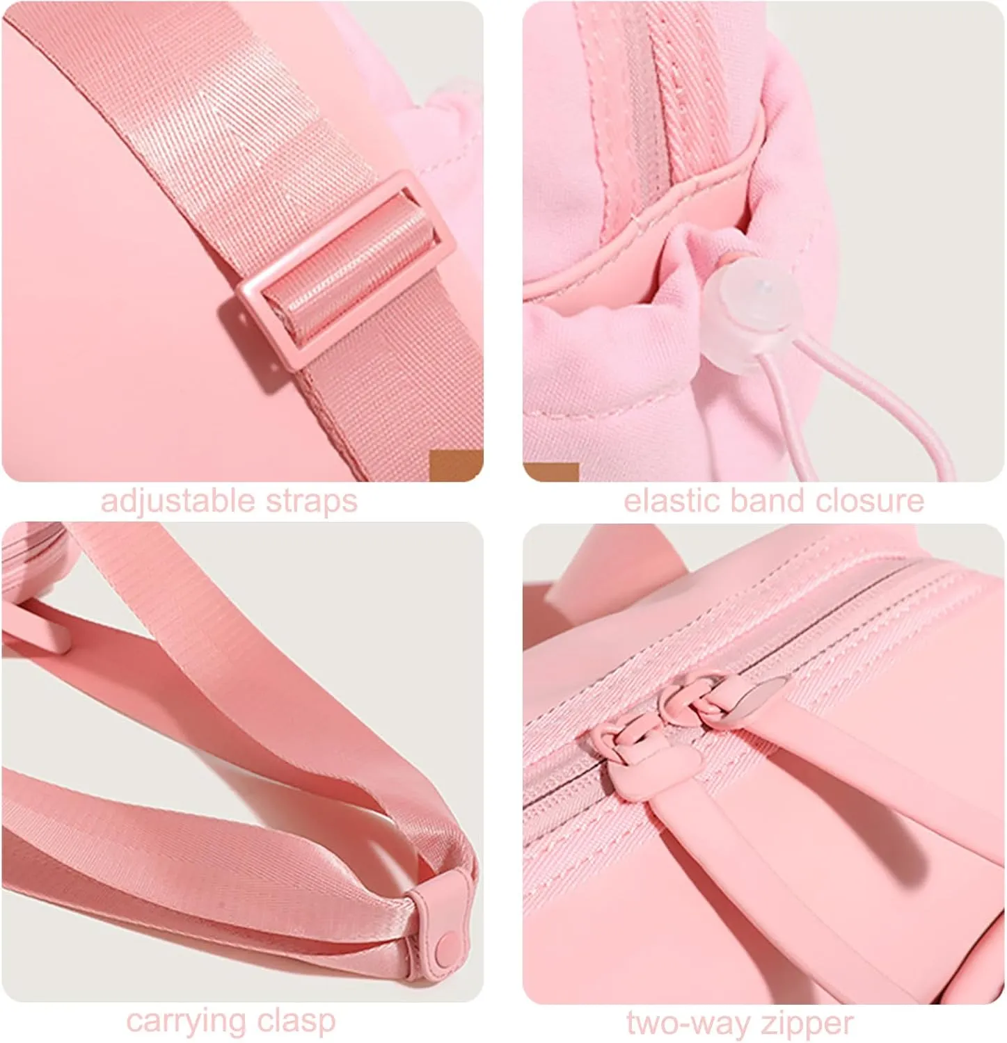 Small Gym Bag for Women Mini Duffle Bag with Wet Compartment Carry on Duffel Bags Weekender Tote Bags for Workout Dance Sport Fitness (Pink)