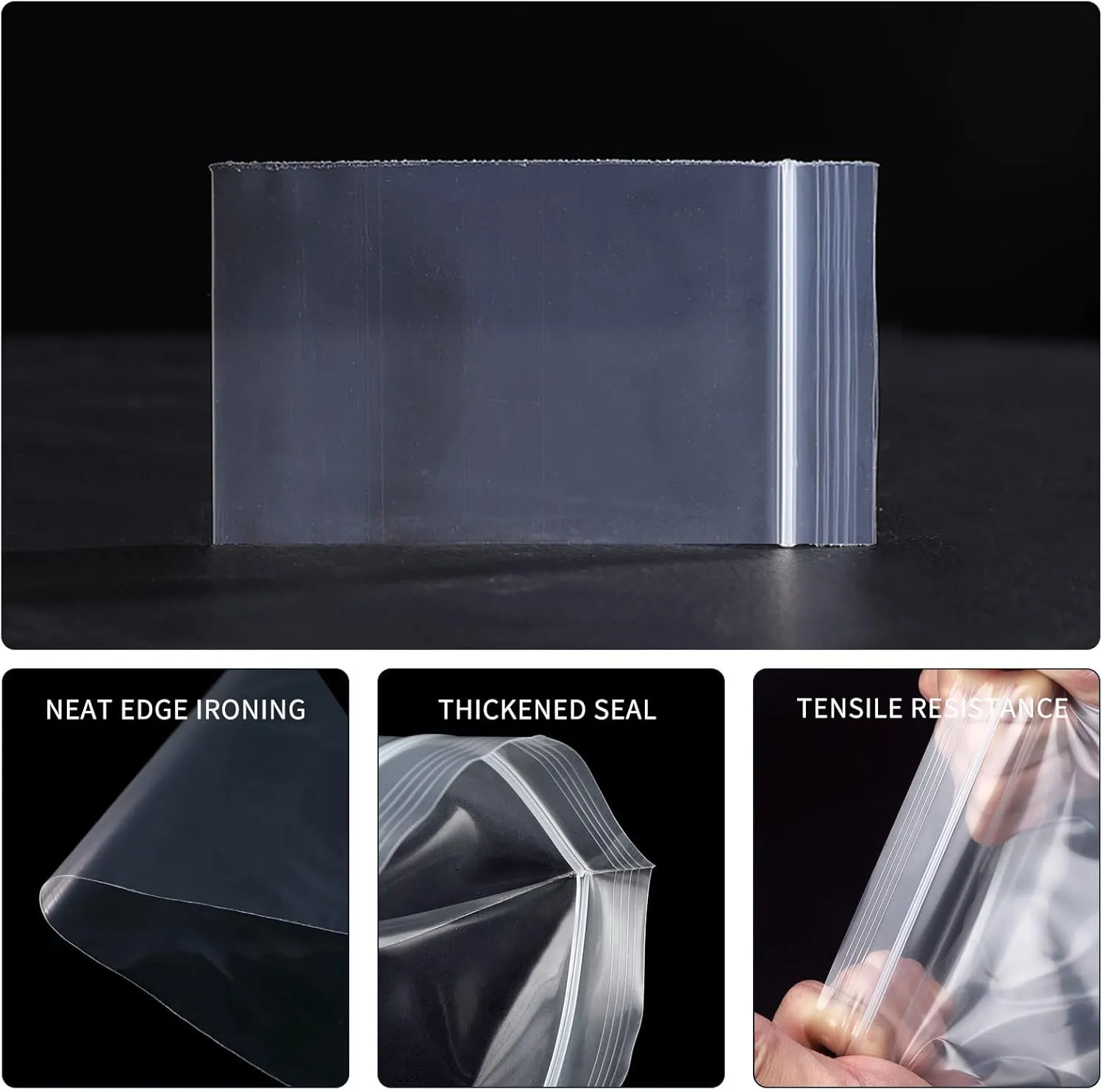 Small Plastic Bags 3x4, 1000pcs, Transparent for Pills, Clear Reusable Baggies for Jewelry, Coins, Candy, etc