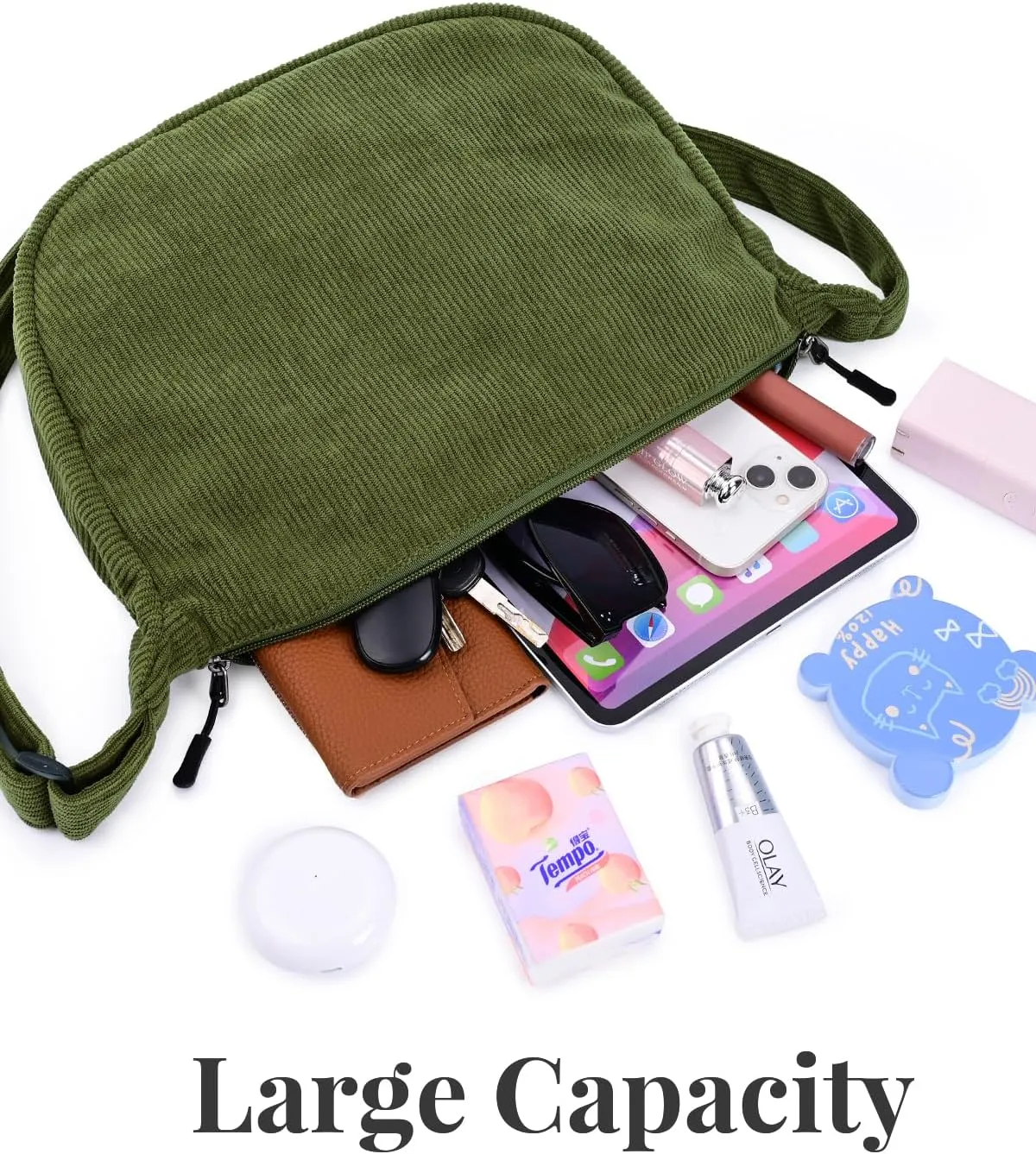 Small Sling Crossbody Bag for Women Men Trendy, Mini Crescent Bag with Adjustable Strap, 2 Zippers Lightweight Nylon Bag