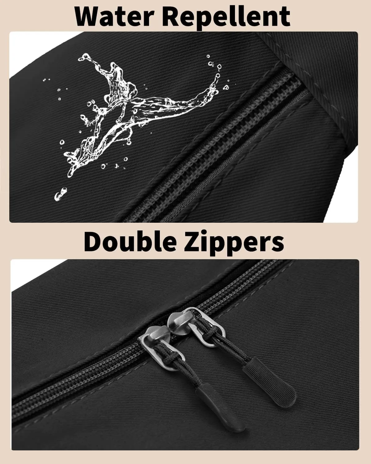 Small Sling Crossbody Bag for Women Men Trendy, Mini Crescent Bag with Adjustable Strap, 2 Zippers Lightweight Nylon Bag