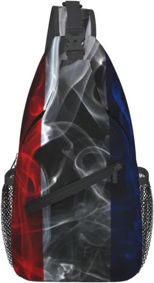 Smoke Style Flag Of Serbia And Montenegro Crossbody Bags For Women Men Chest Backpack Gym Shoulder Bag Travel Outdoor Sports Casual Crossbody Bags