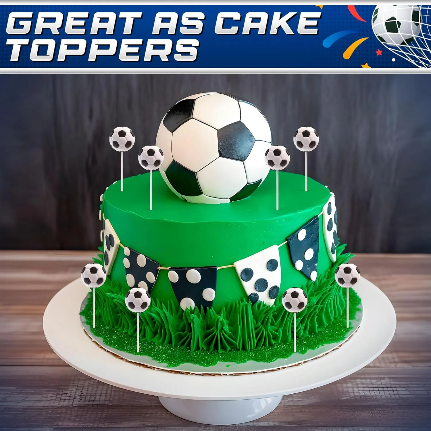 Soccer Lollipops 12pk- Soccer Candy For Soccer Party Supplies - Soccer Ball Candy For Soccer Birthday Party Decorations-Suckers,Soccer Snacks