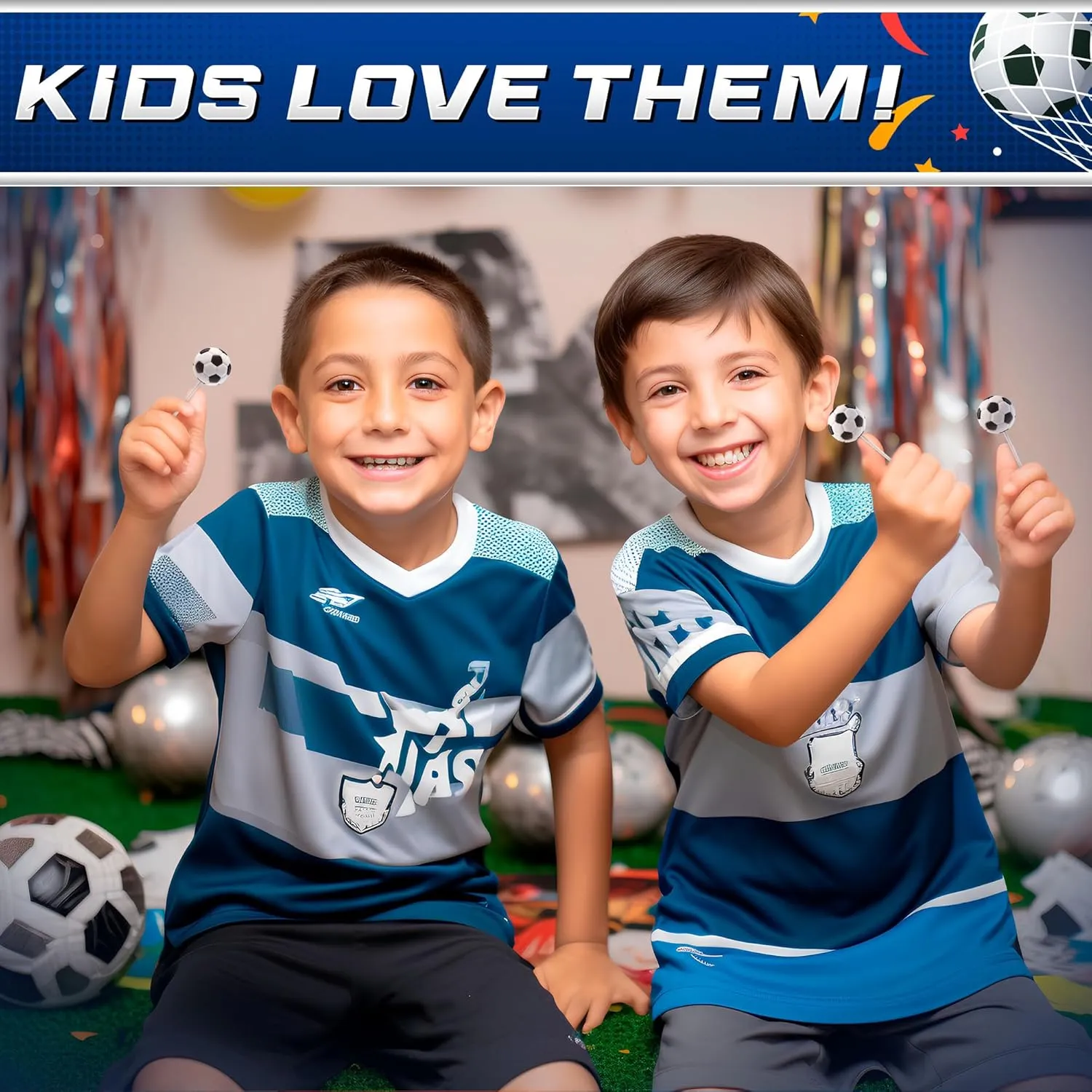 Soccer Lollipops 12pk- Soccer Candy For Soccer Party Supplies - Soccer Ball Candy For Soccer Birthday Party Decorations-Suckers,Soccer Snacks
