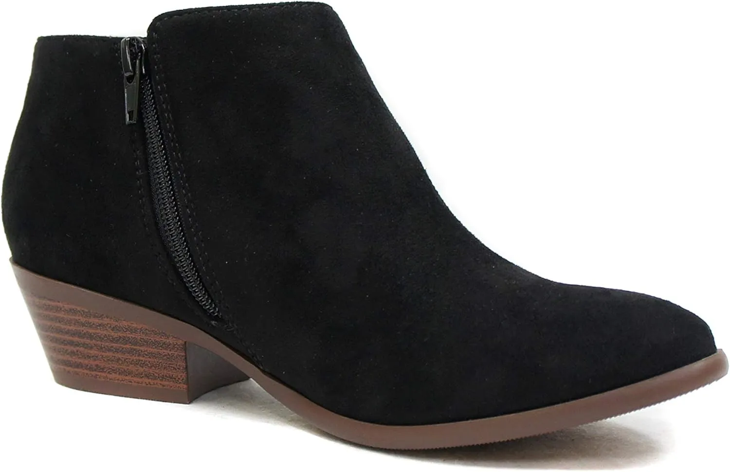 Soda Mug - Western Inspired Bootie w/Zipper and Chucky Low Stacked Heels