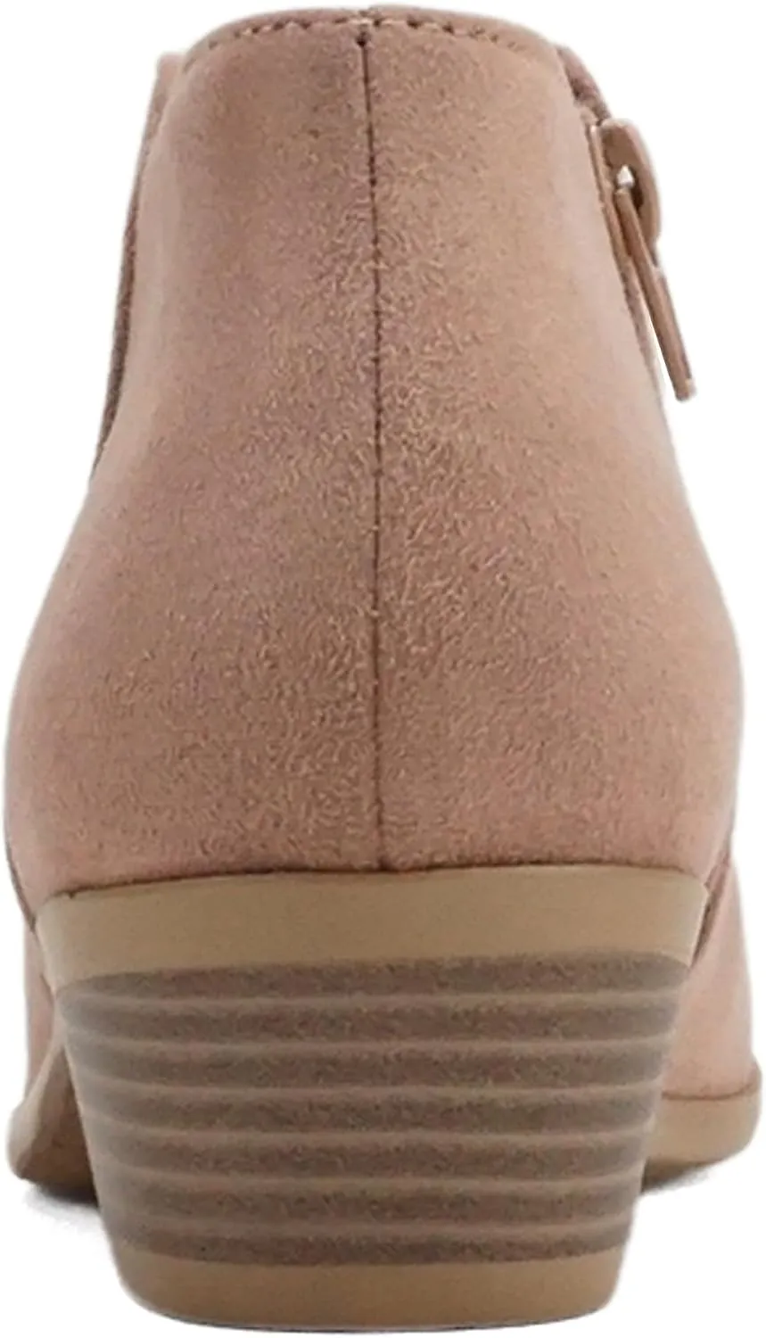 Soda Mug - Western Inspired Bootie w/Zipper and Chucky Low Stacked Heels