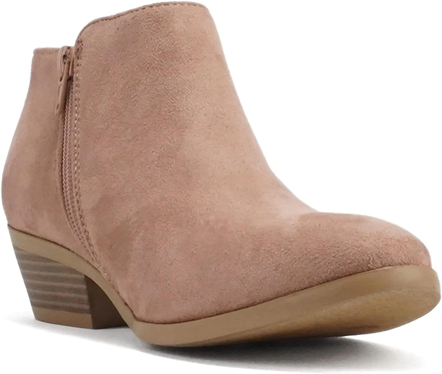 Soda Mug - Western Inspired Bootie w/Zipper and Chucky Low Stacked Heels