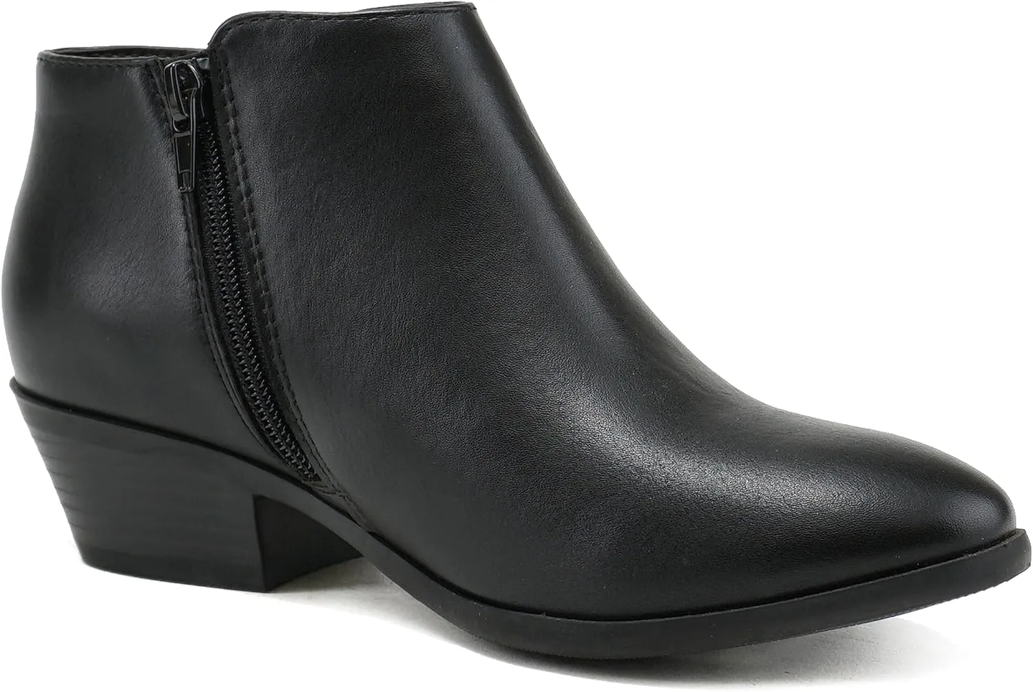 Soda Mug - Western Inspired Bootie w/Zipper and Chucky Low Stacked Heels