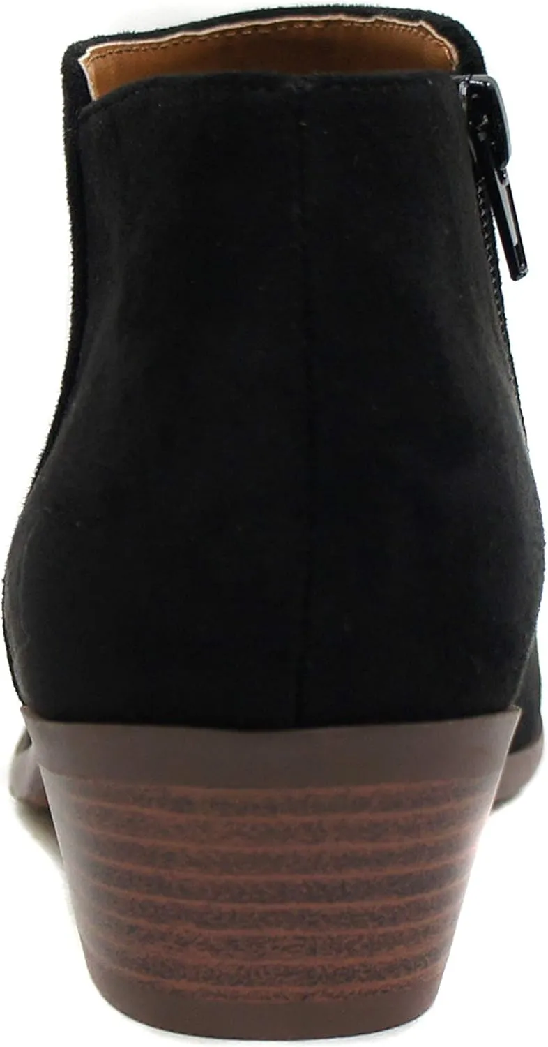 Soda Mug - Western Inspired Bootie w/Zipper and Chucky Low Stacked Heels