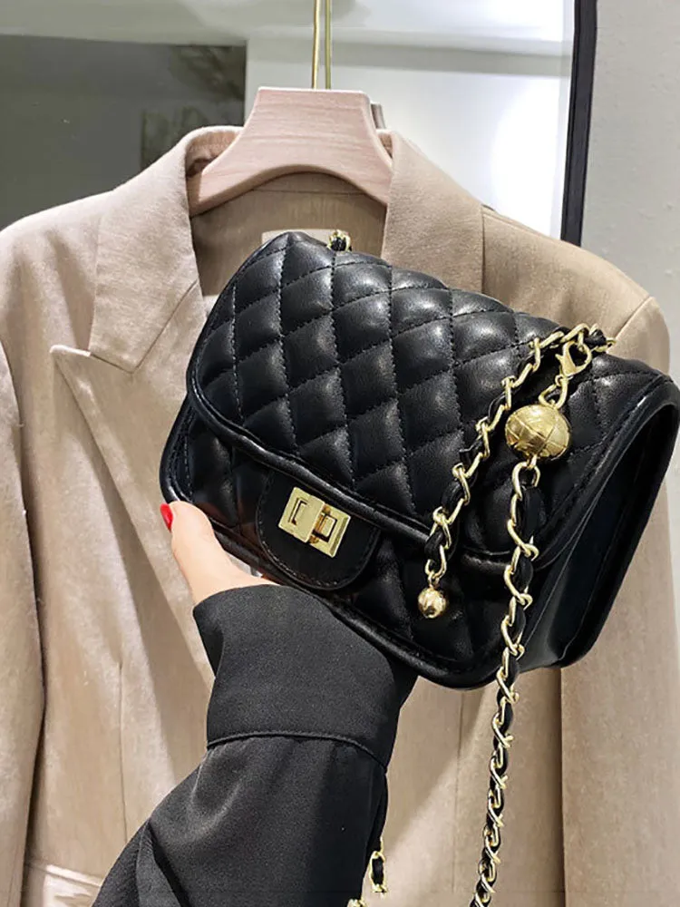 Solid Color Leather Luxury Bag