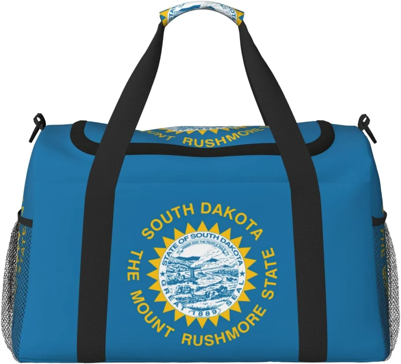 South Dakota Flag print Weekender Overnight Carry On Bag Gym Luggage Bag Duffel Bag for Travel Women