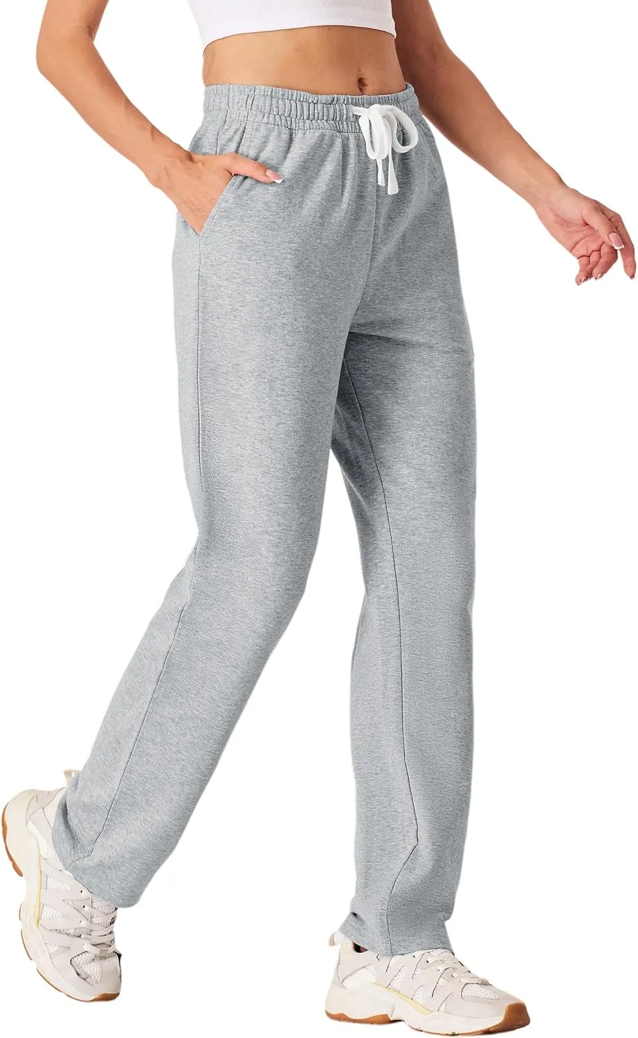 SPECIALMAGIC Women Yoga Sweatpants Pajama Wide Leg Cotton Drawstring Lounge Pants Leisure