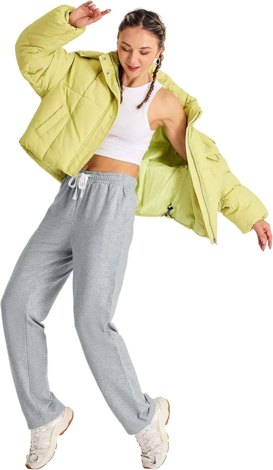 SPECIALMAGIC Women Yoga Sweatpants Pajama Wide Leg Cotton Drawstring Lounge Pants Leisure