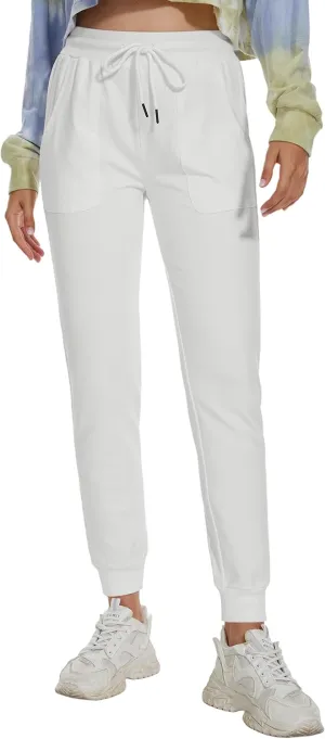 SPECIALMAGIC Women's Cotton Sweatpants with Pockets Athletic Drawstring Joggers Casual Sweat Pants