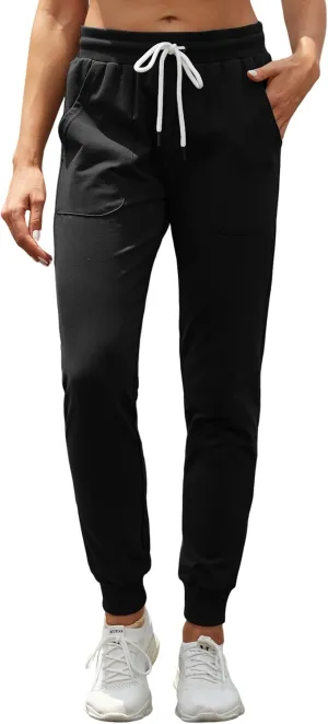SPECIALMAGIC Women's Cotton Sweatpants with Pockets Athletic Drawstring Joggers Casual Sweat Pants