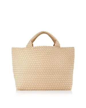 St. Barths Medium Woven Tote in Ecru