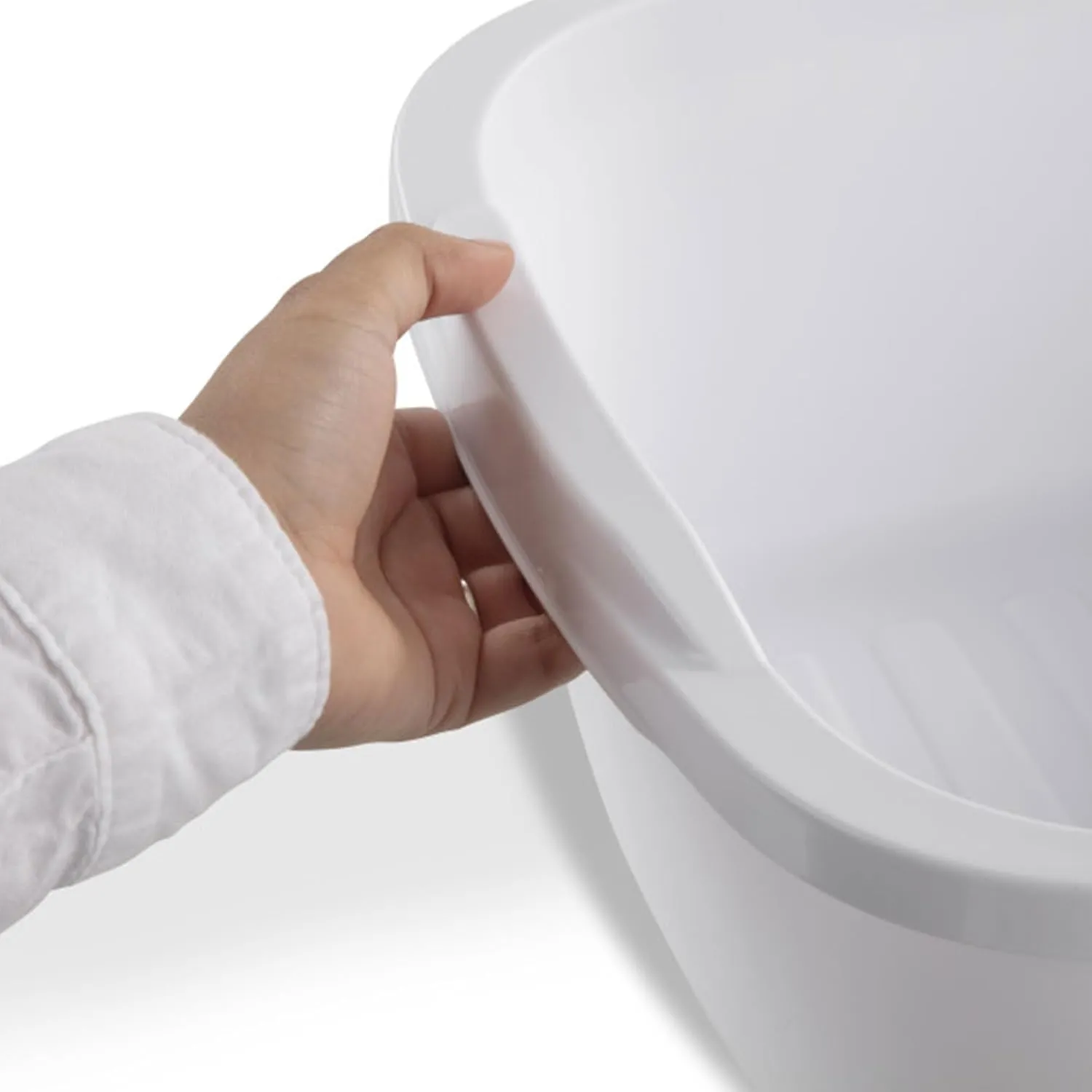 Sterilite 12 Quart Durable Heavy Duty Reinforced Plastic Kitchen Dishpan Basin with Molded Handles for Household Chores and Storage, White, 8 Pack