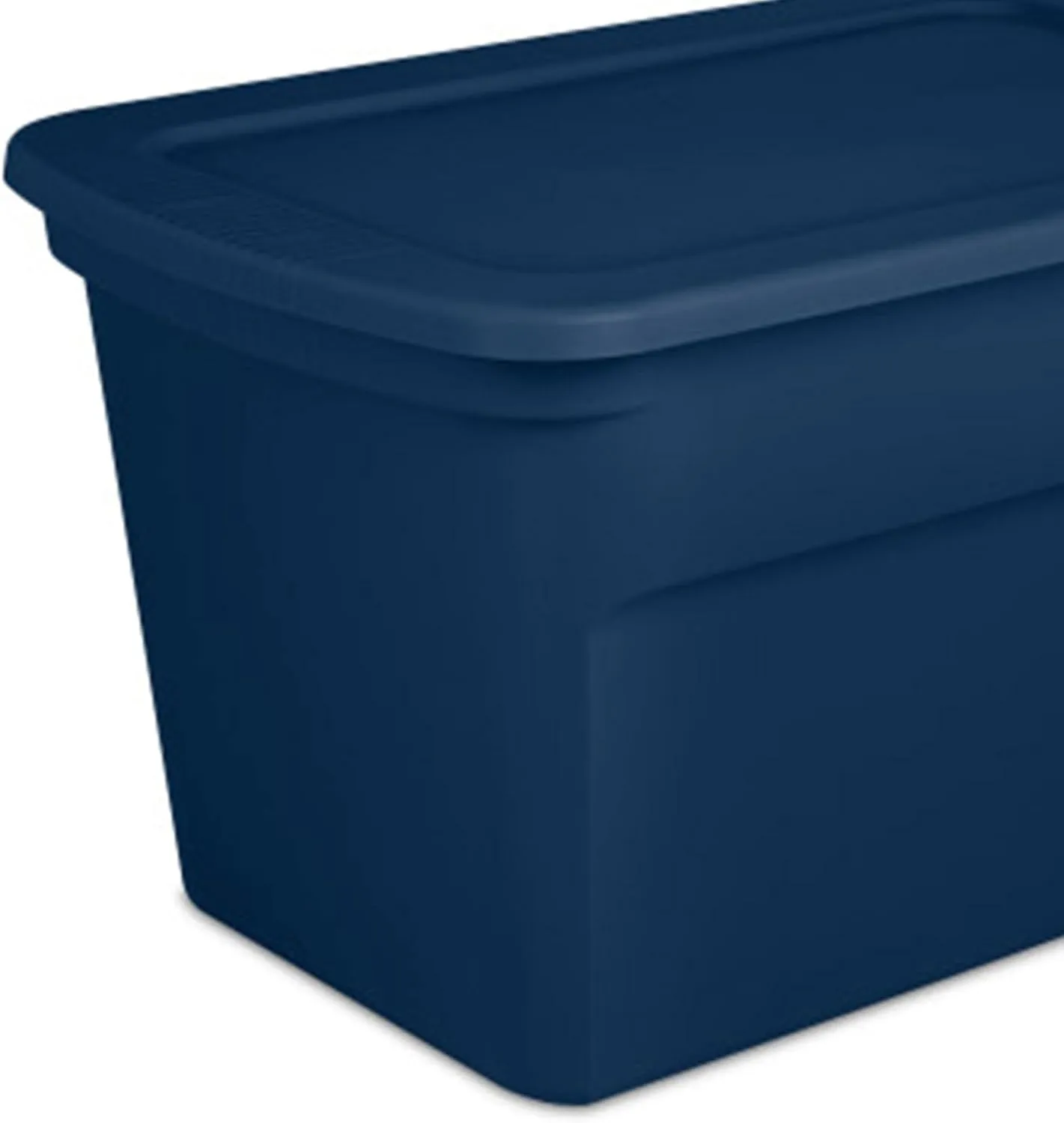 Sterilite 6-Pack Storage Totes with Lids, Large Heavy Duty Tote Bins, 30 Gallon, Blue