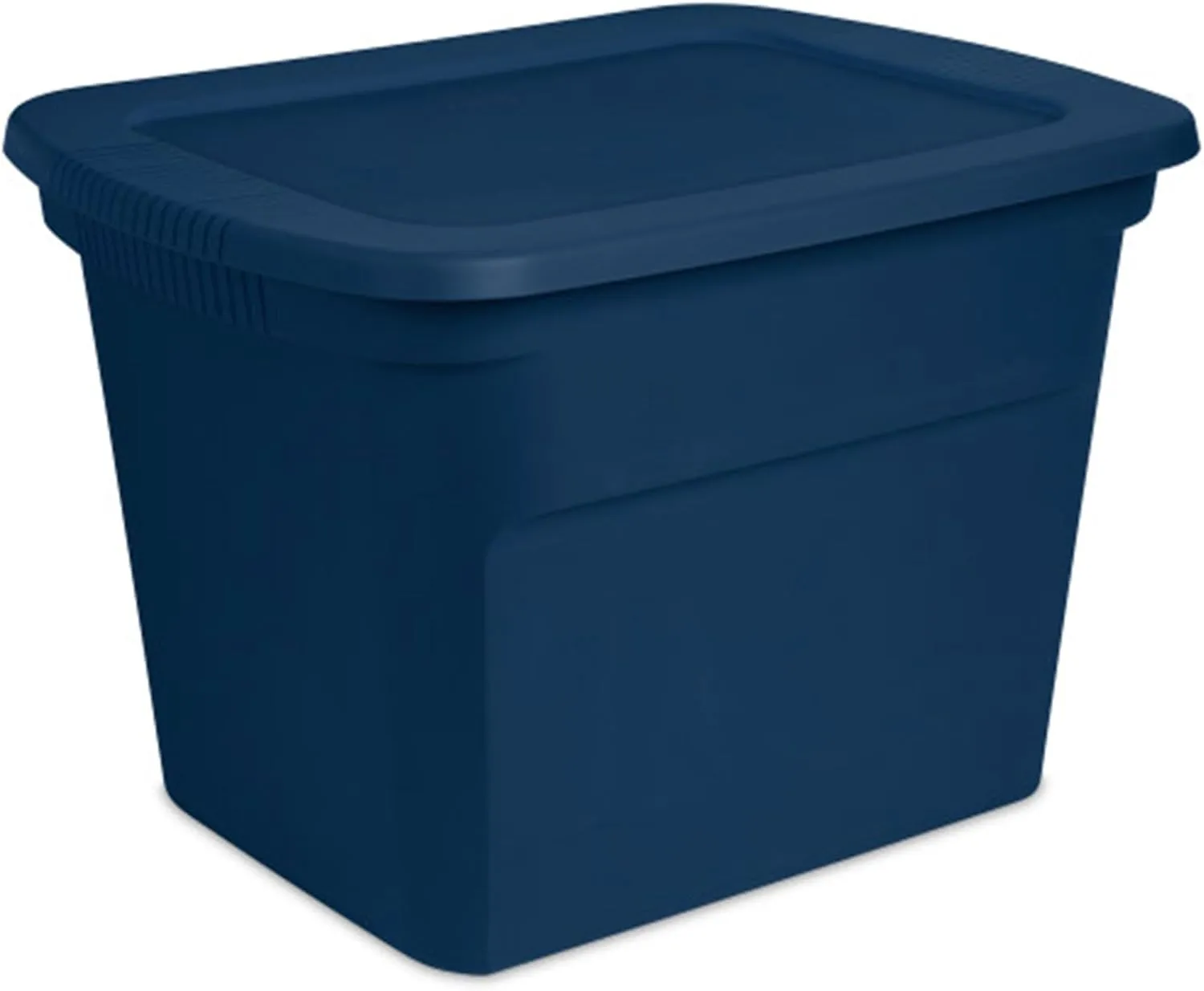 Sterilite 8-Pack Plastic Storage Bins, 18 Gallon Tote Containers with Lids, Marine Blue