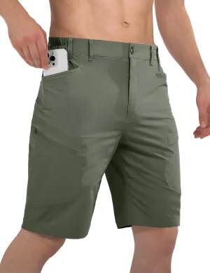 Stlight Men's Hiking Cargo Shorts Quick Dry Lightweight Tactical Shorts with Multi Pocket for Camping Fishing Golf
