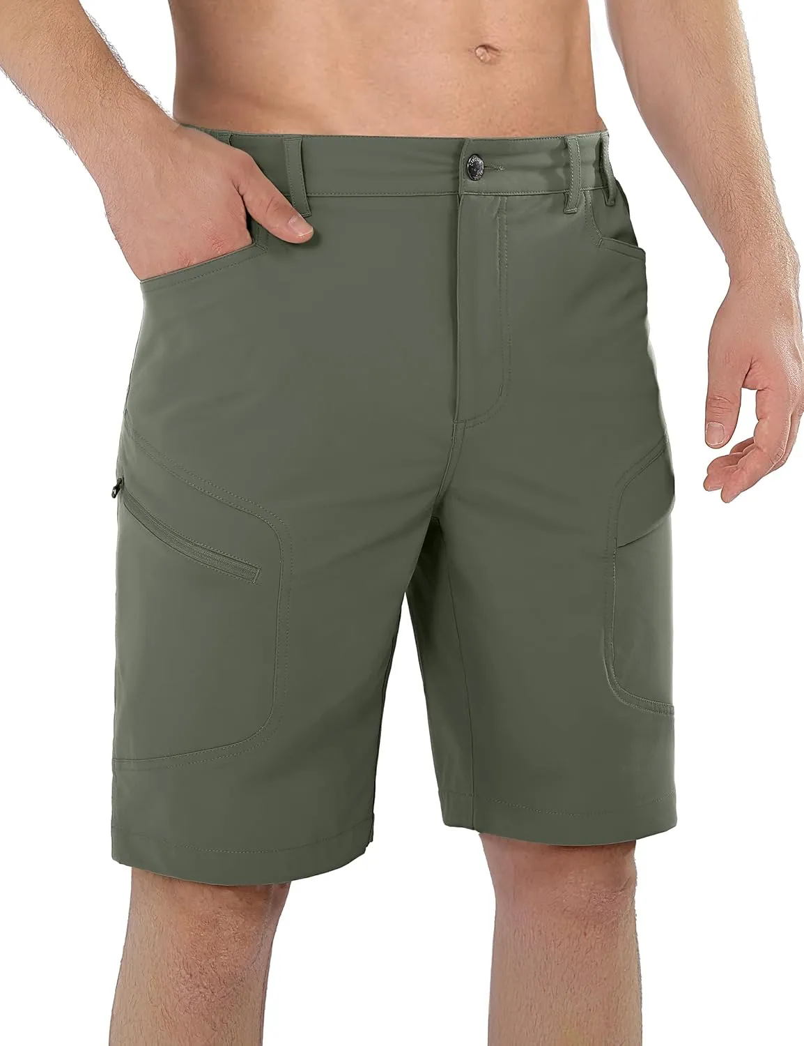 Stlight Men's Hiking Cargo Shorts Quick Dry Lightweight Tactical Shorts with Multi Pocket for Camping Fishing Golf