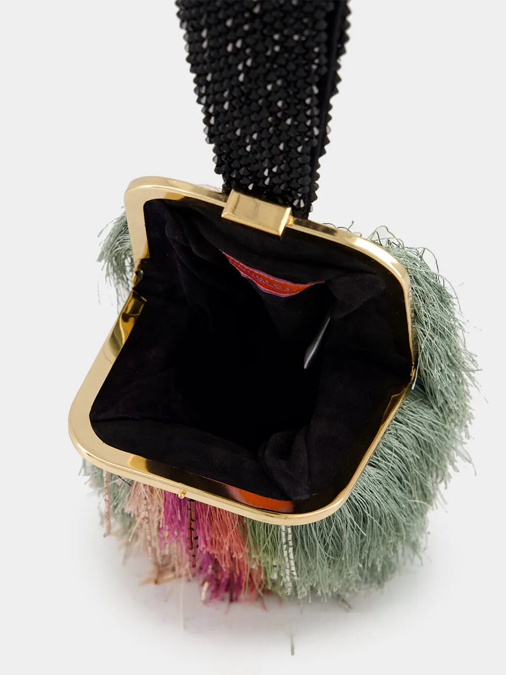 Striped Embroidery Palazzo Mini Bag