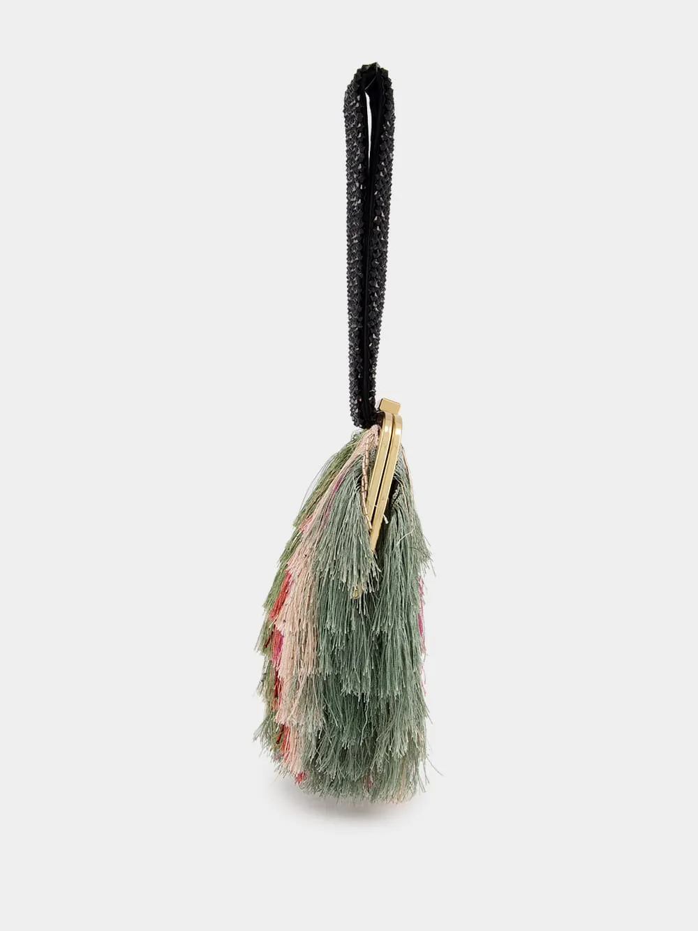 Striped Embroidery Palazzo Mini Bag