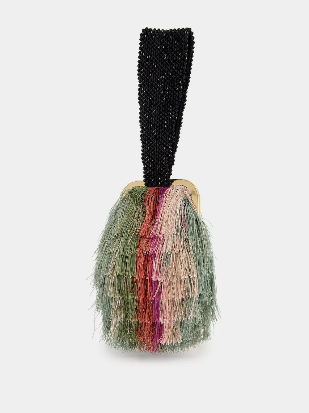 Striped Embroidery Palazzo Mini Bag