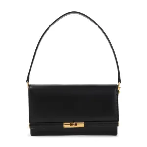 Structured Black Leather Handbag