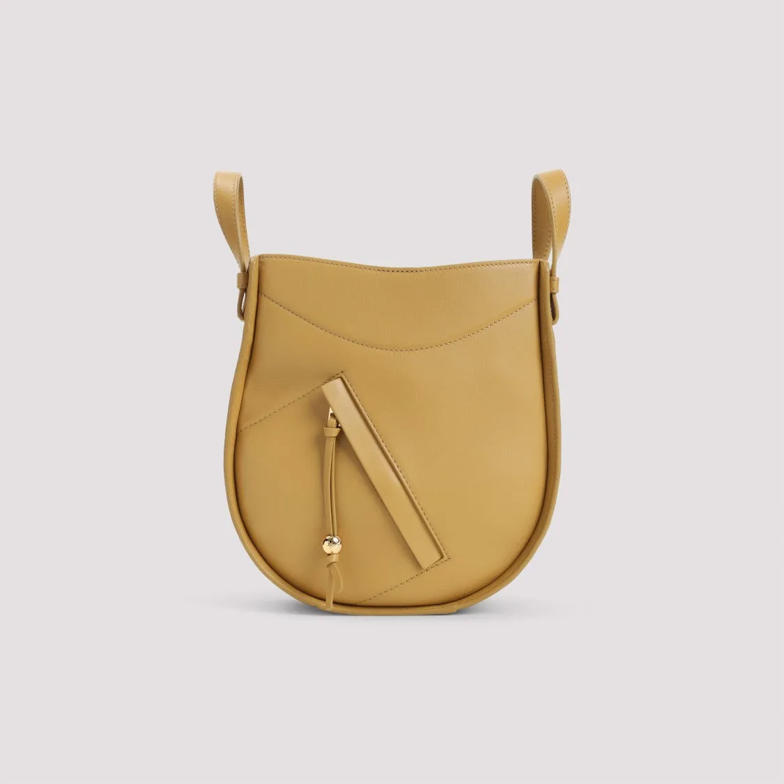 Structured Calf Leather Shoulder Bag
