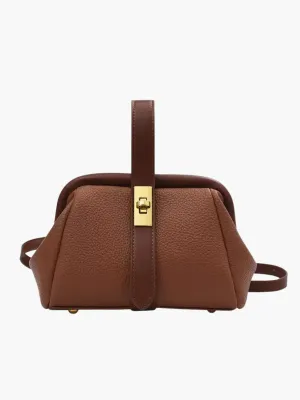 Structured Leather Shoulder Bag