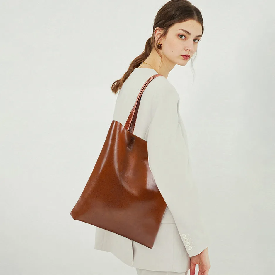 Structured Leather Tote