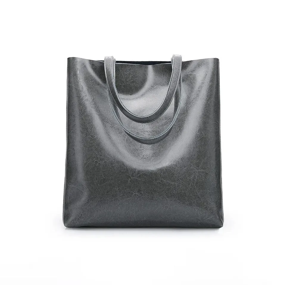 Structured Leather Tote