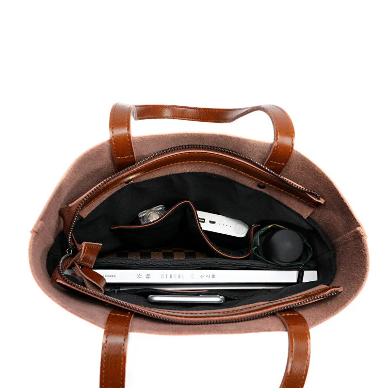 Structured Leather Tote
