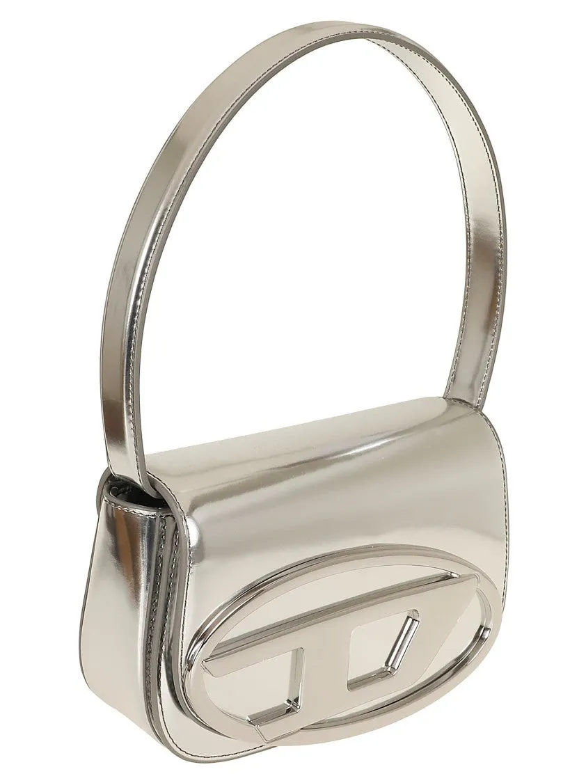 Structured Metallic Finish Diesel Shoulder Bag