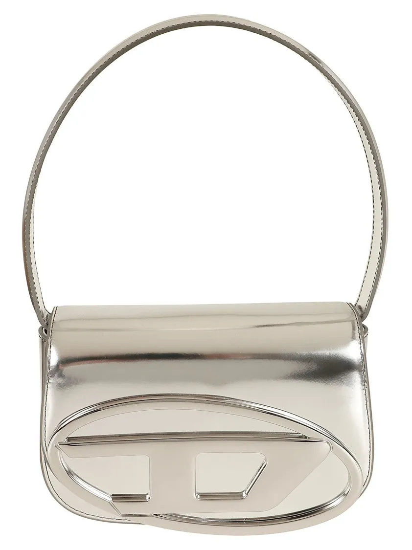 Structured Metallic Finish Diesel Shoulder Bag