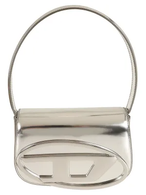 Structured Metallic Finish Diesel Shoulder Bag