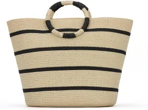 SUKUTU Large Straw Tote Bag for Women Rattan Woven Handbag Summer Beach Vacation Bag Crochet Tote