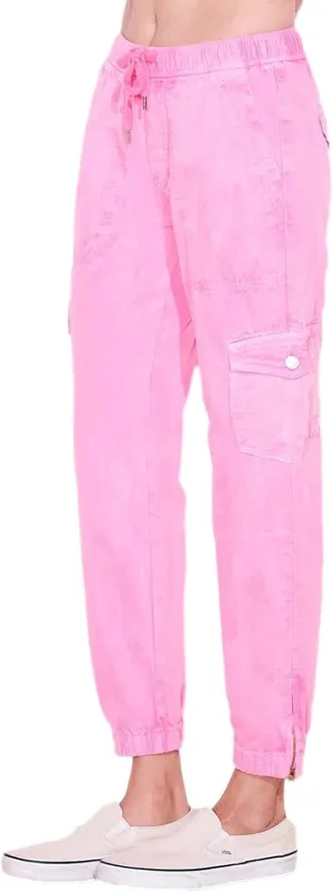 SUNDRY Women's Pink Drawstring Jogger