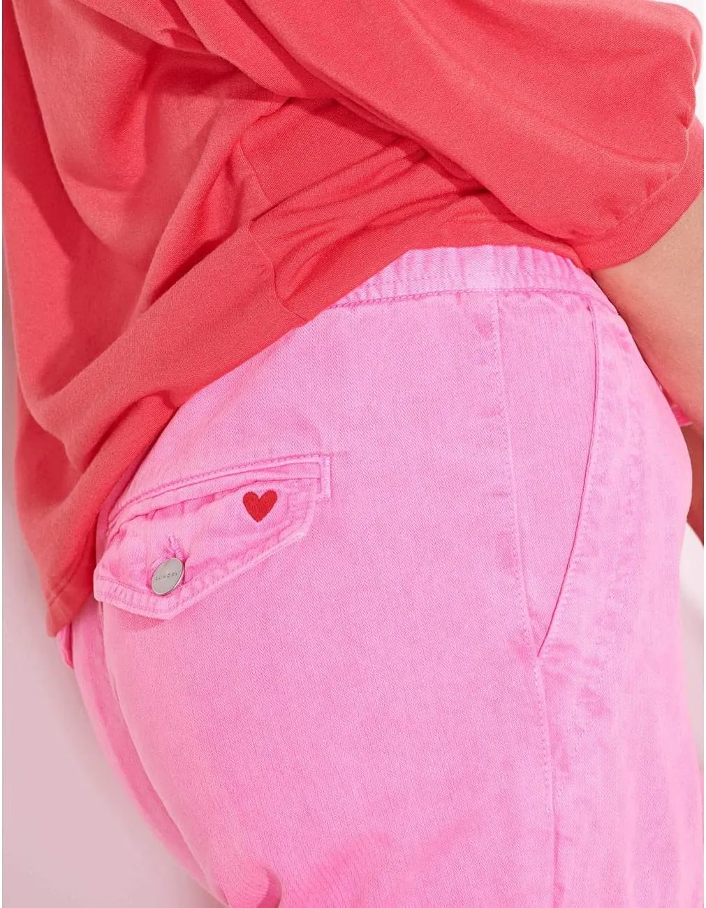 SUNDRY Women's Pink Drawstring Jogger