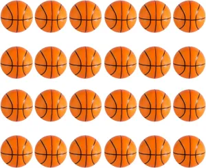 Super Z Outlet Mini Foam Sports Balls for Kids Adults Mini Baseball Football Basketball Soccer Stress Toy Game Party Decoration (Basketball) - Pack of 24