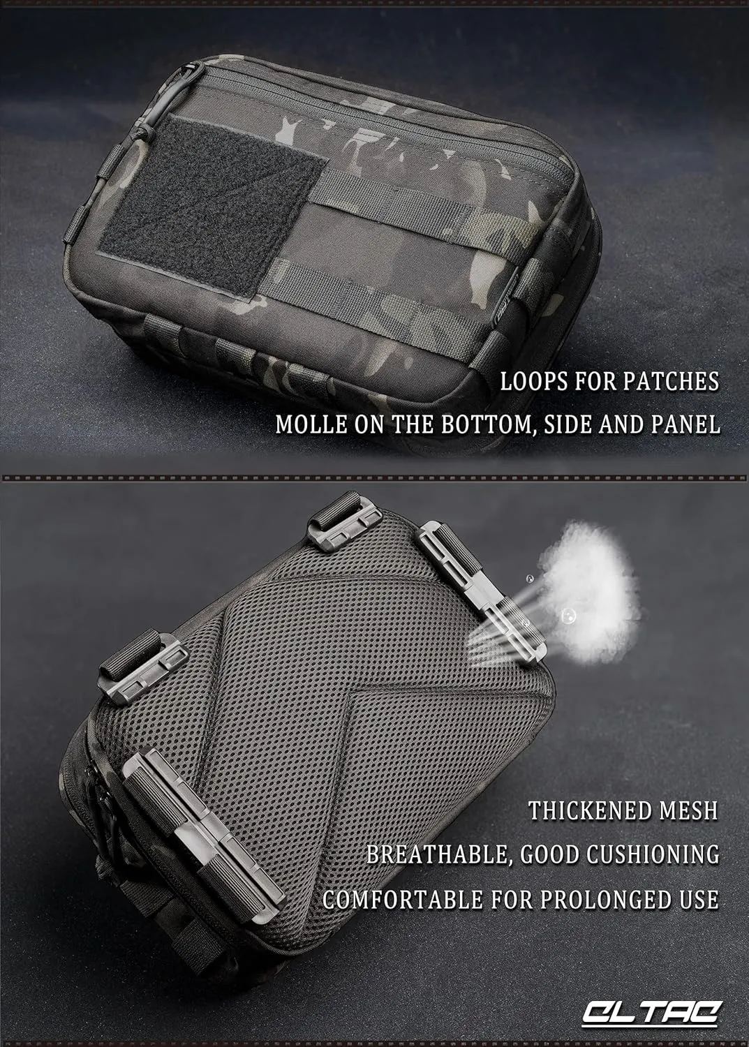 Tactical Chest Rig Bag Concealed Carry CCW Pack Molle Pouch IFAK EMT Medical Organizer for Outdoor Hunting Shooting Hiking with Quick Release Harness