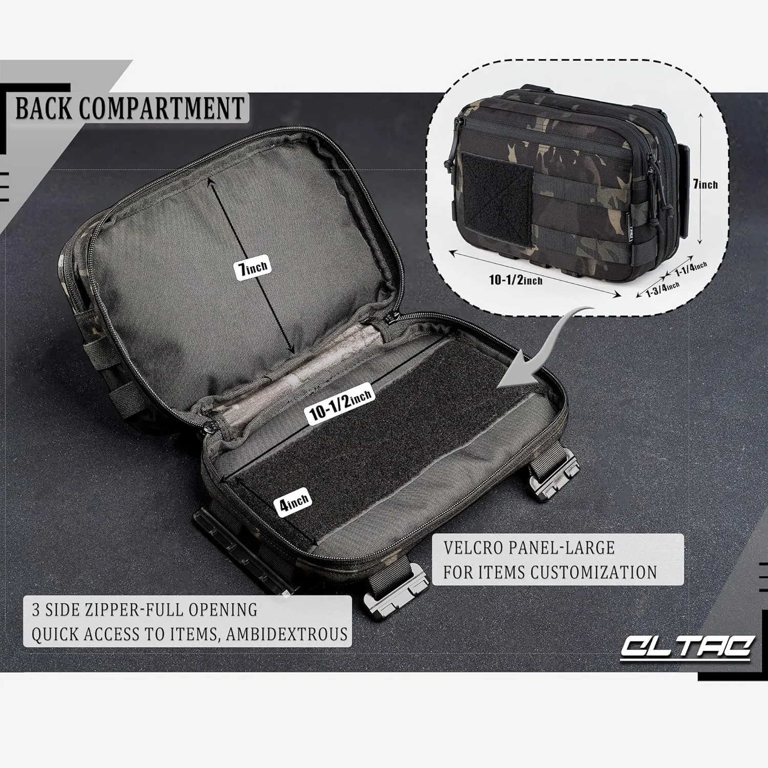 Tactical Chest Rig Bag Concealed Carry CCW Pack Molle Pouch IFAK EMT Medical Organizer for Outdoor Hunting Shooting Hiking with Quick Release Harness