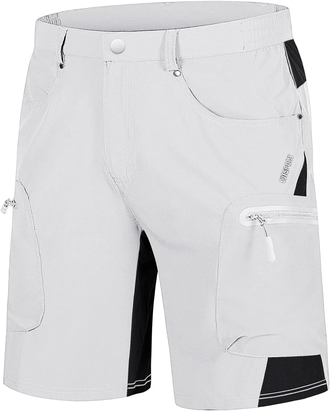 TACVASEN Men's Hiking Cargo Shorts 10" with Zipper Pockets Quick Dry Casual Stretch Golf Work Short Outdoor Summer