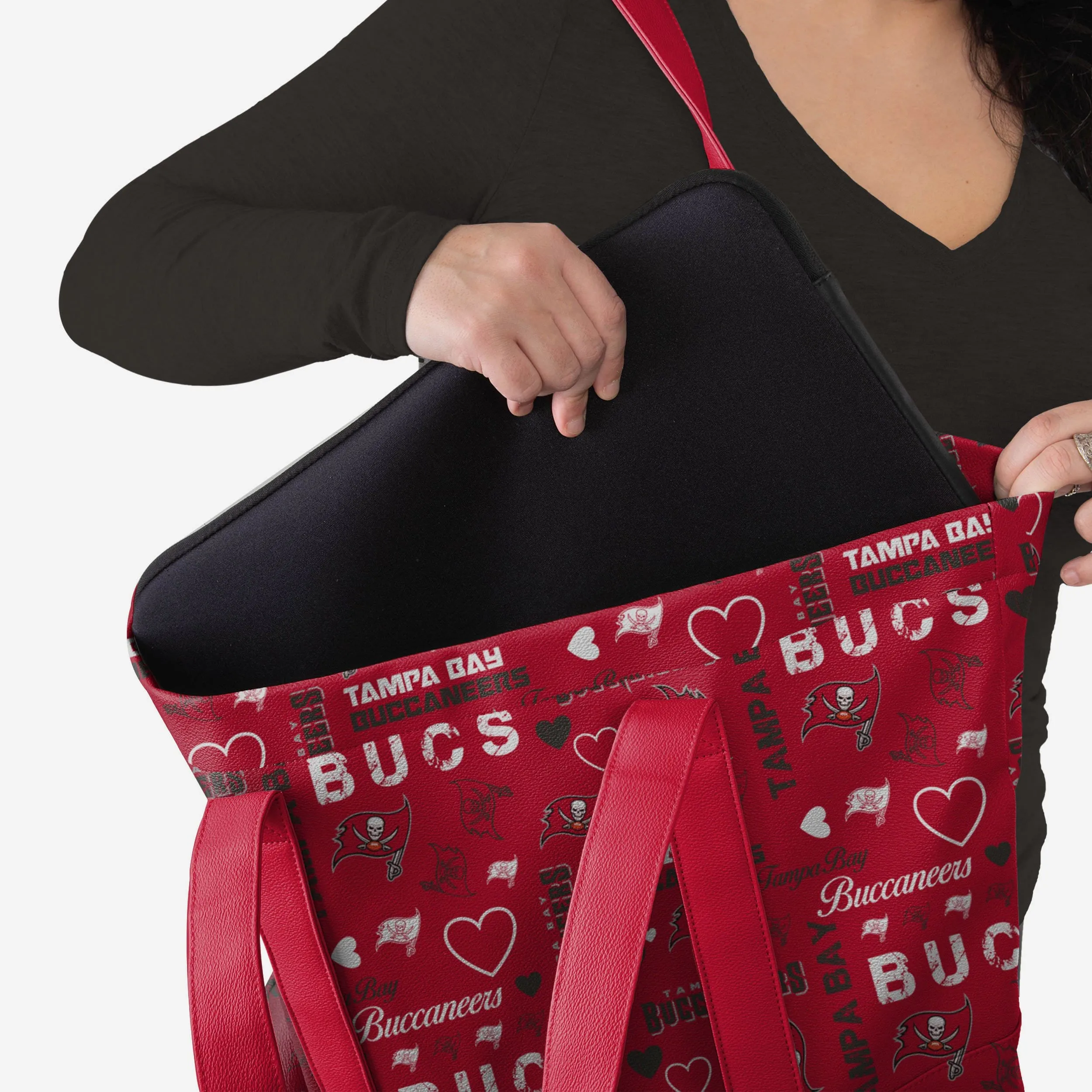 Tampa Bay Buccaneers Logo Love Tote Bag