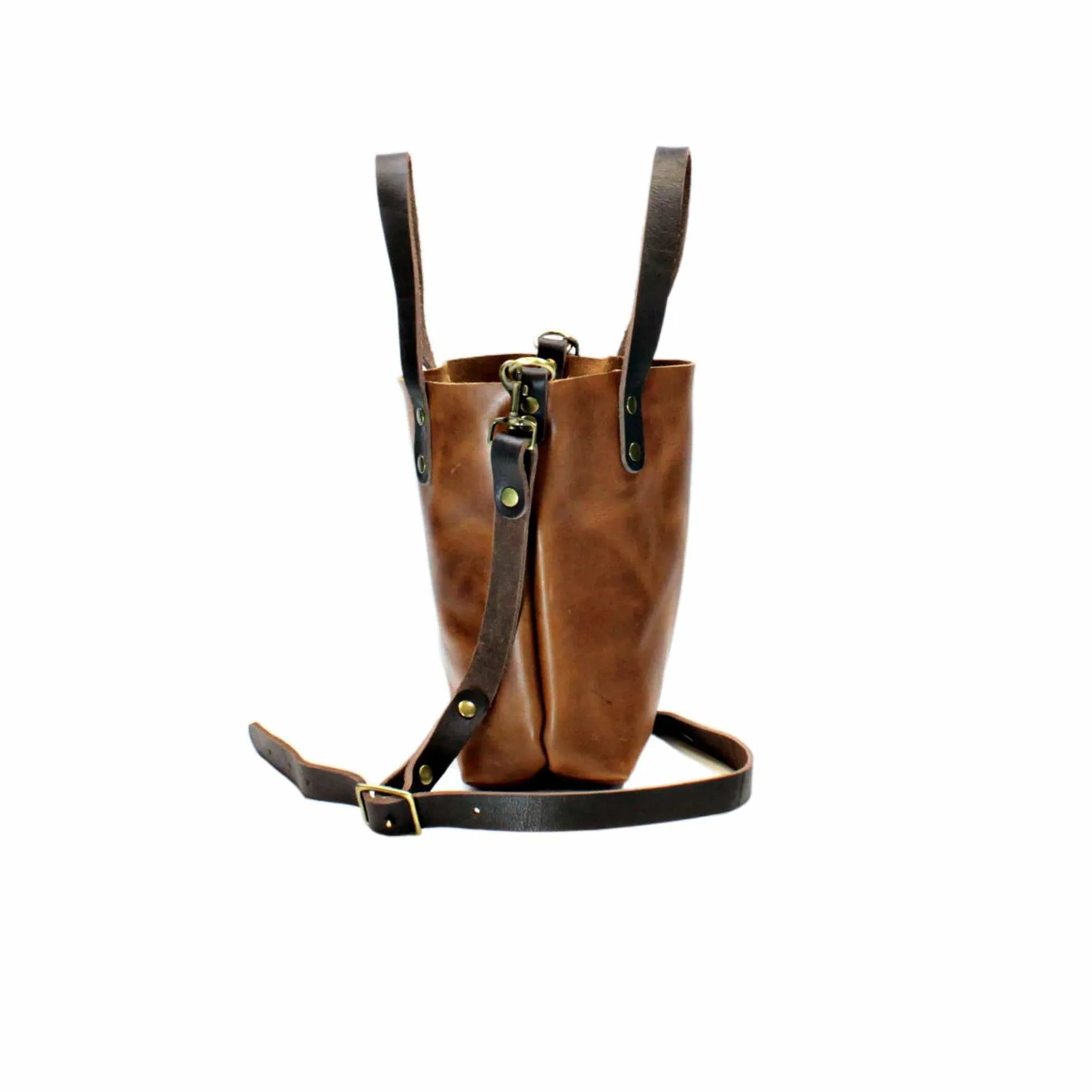 Tan Pull Up Leather Crossbody